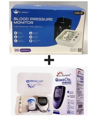 Dr. Seibert + Dr. Morepen BP Monitor + Glucometer